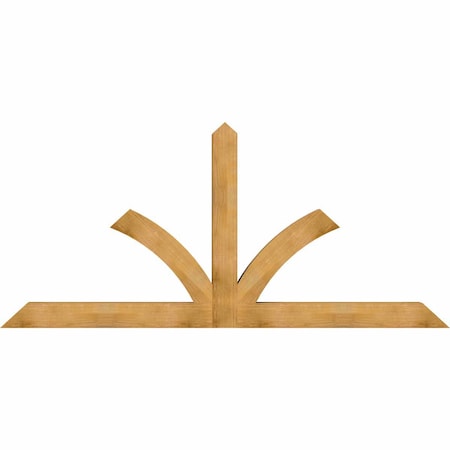 Ekena Millwork Richland Rough Sawn Timber Gable Bracket, Western Red Cedar, 108"W x 49"H x 6"D x 6"F, 11/12 Pitch GBW108X49X0606RIC00RWR